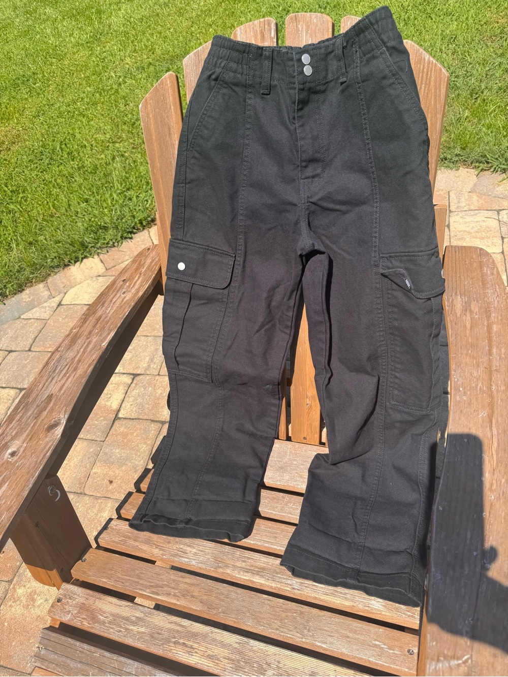 Vans Black Straight-Leg Cargo Pants with Utility Pockets